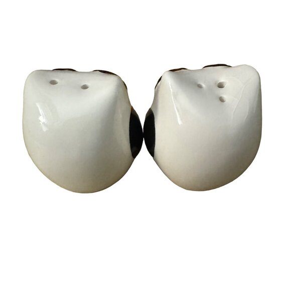 White‎ Owl Salt and Pepper Shakers Small Country Decor White Black - Picture 3 of 4